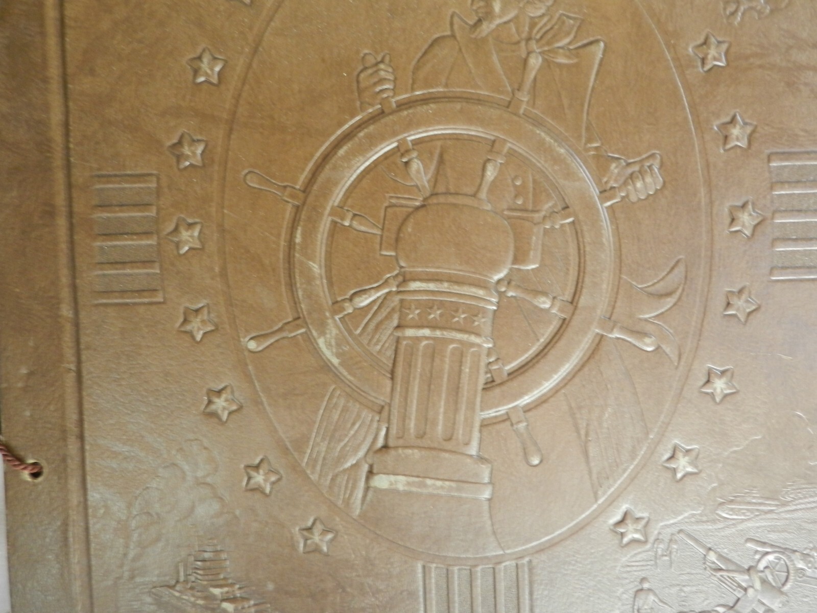 Vintage WW2 Era Scrapbook, Uncle Sam, Plane, Eagle, Ship, Cannon