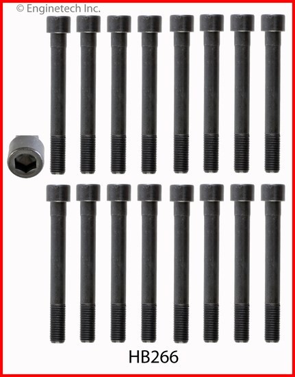 Enginetech HB266 Engine Head Bolt Set for Mitsubishi Eclipse, Montero, and Galan