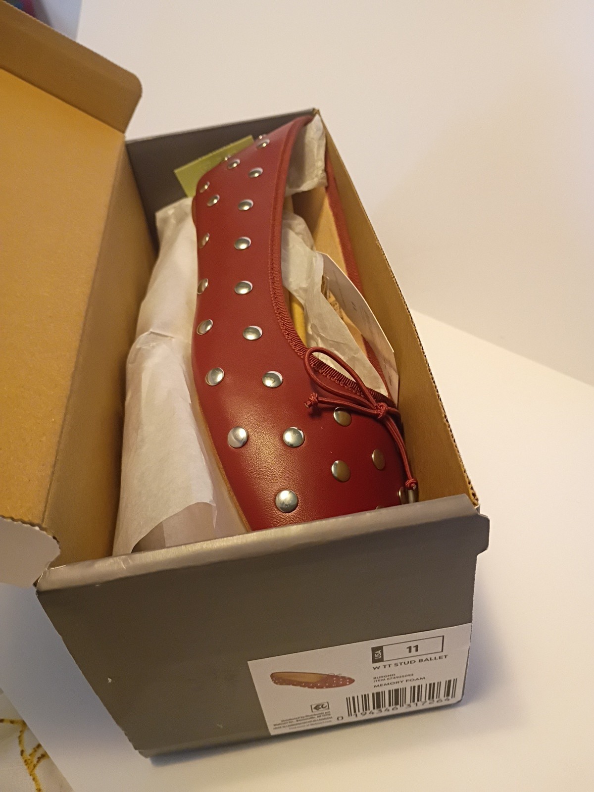 Time And Tru Studded Ballet Flat Womans Shoes Size 11