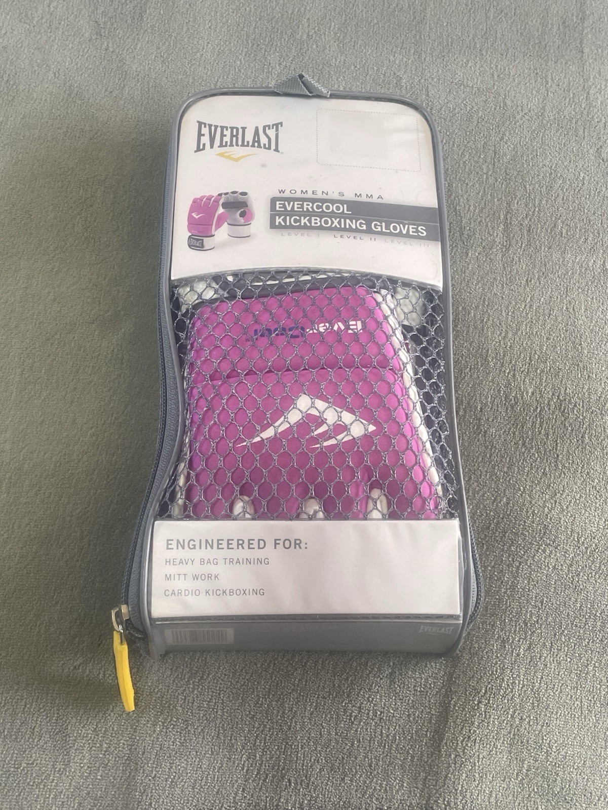 Everlast Evercool Women's Kickboxing Gloves 4oz Pink White MMA Training