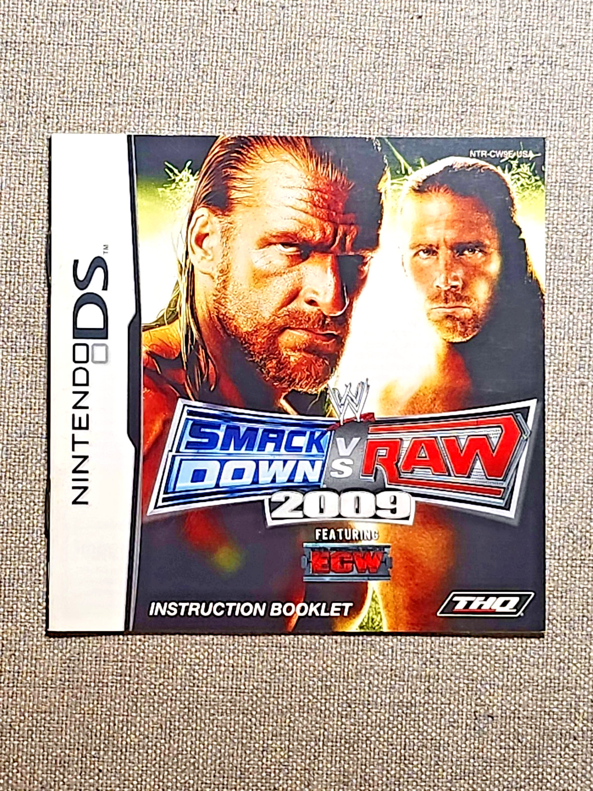 WWE SmackDown vs. Raw 2009 Instruction Manual Only - Nintendo DS