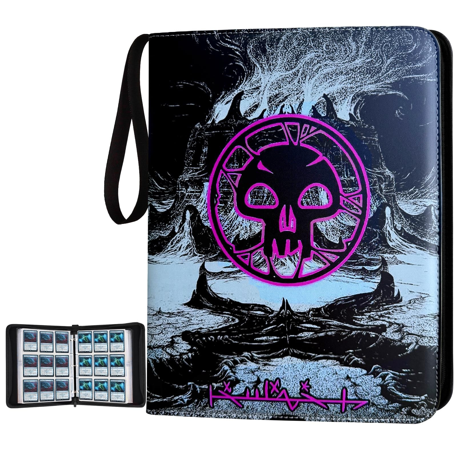 9 Pocket Card Binder, 720 Double Sided Pocket Trading Card Binder, Premium PU...