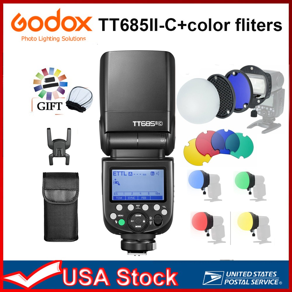Godox TT685II-C Flash for Canon Camera Flash Speedlite, E-TTL 2.4G Wireless GN60