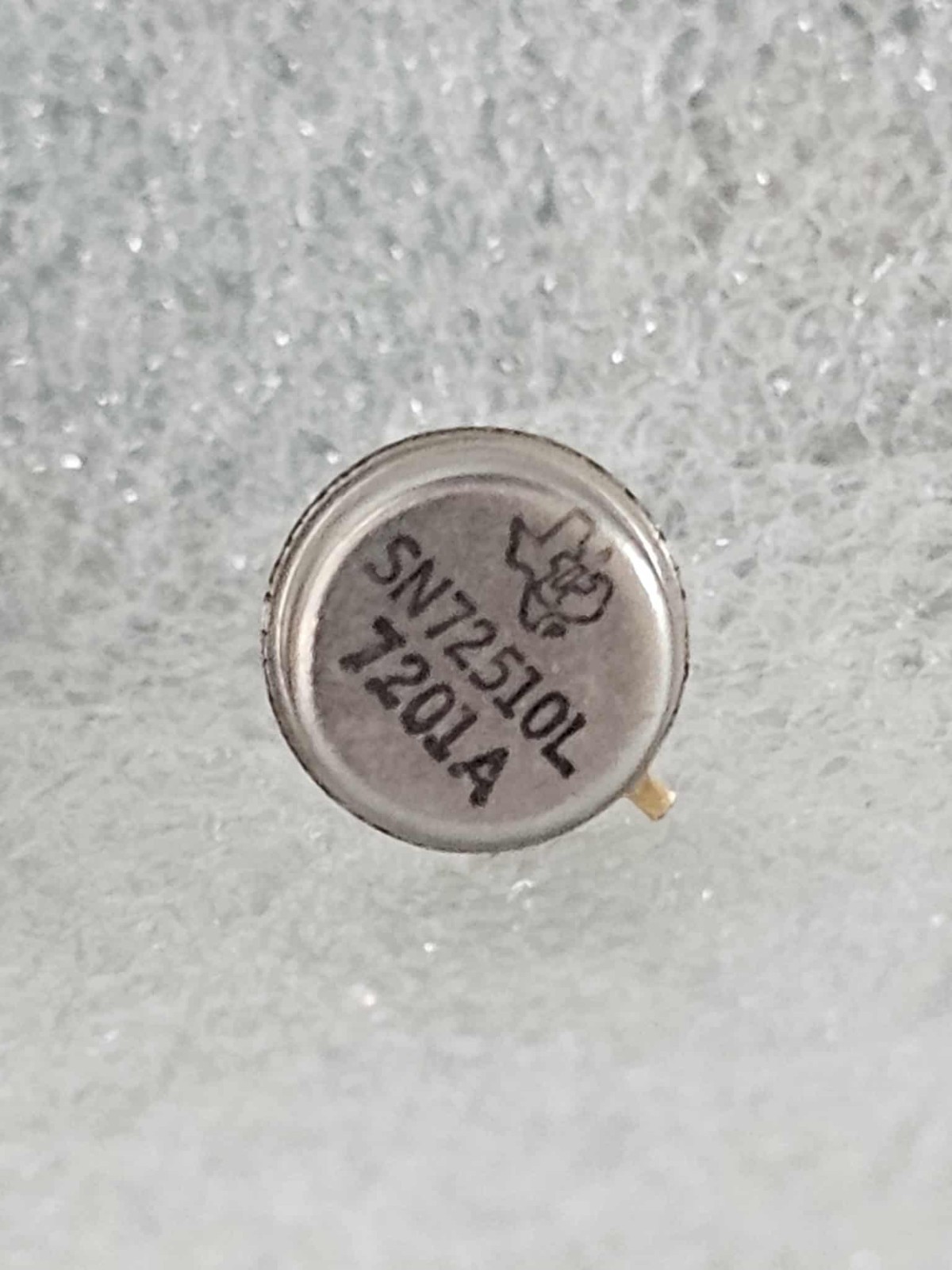 Vintage Texas Instruments SN72510L TO-99 Metal Can IC Gold Leads 1971 & 72 Date