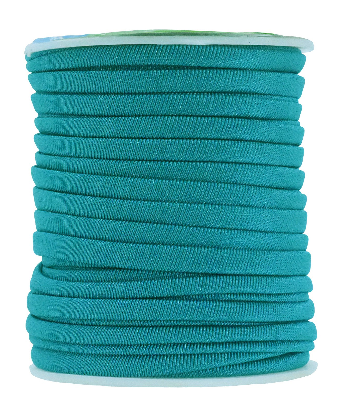 Mandala Crafts Teal Soft Elastic Cord – 20 Yards 5mm Flat Nylon Fabric Spande...