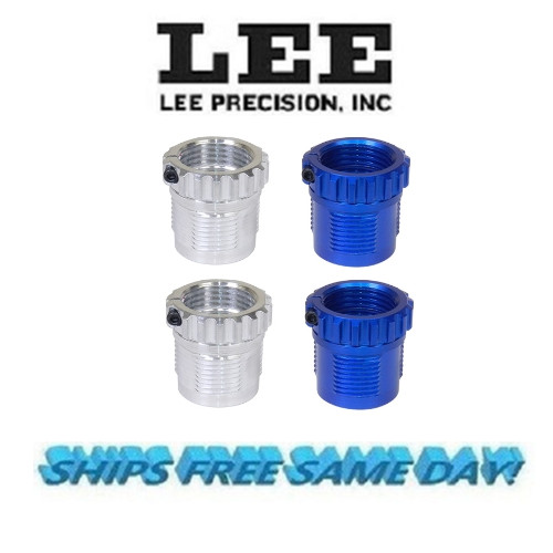 Lee Precision 4-pack of Spline Drive Breech Lock Bushings SILVER AND BLUE  90095