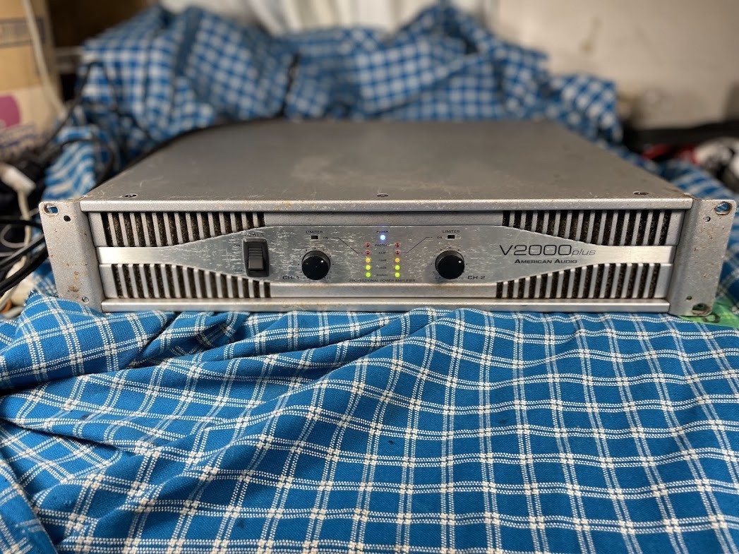 American Audio V2000 MK2 Power Amplifier 280W 8 Ohm Tested Working