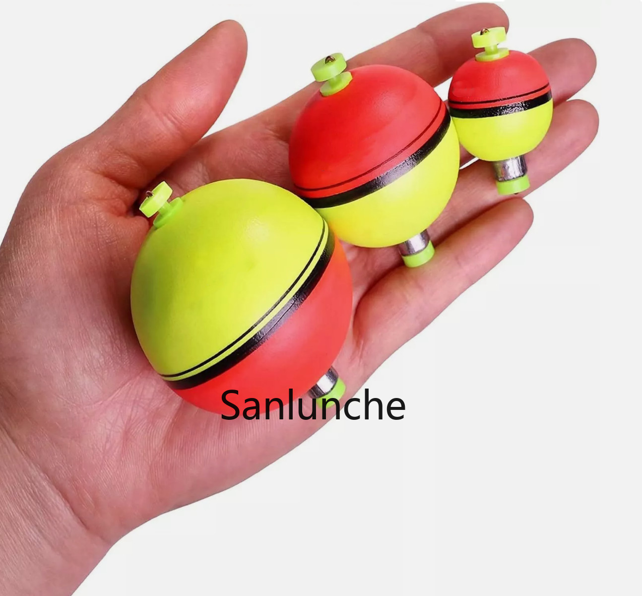 5Pcs Fishing Weighted Floats Snap-on Spring Eva Foam Bobbers Crappie Panfish