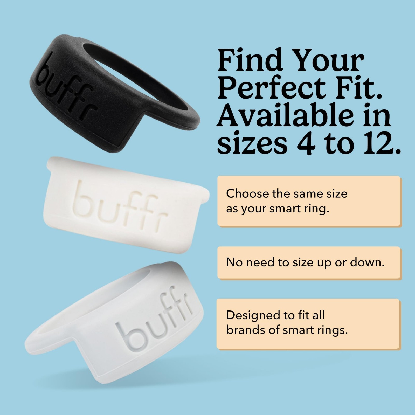 Silicone Smart Ring Protector - Slim Fit, Sensor-Friendly Cover for Oura, Workou