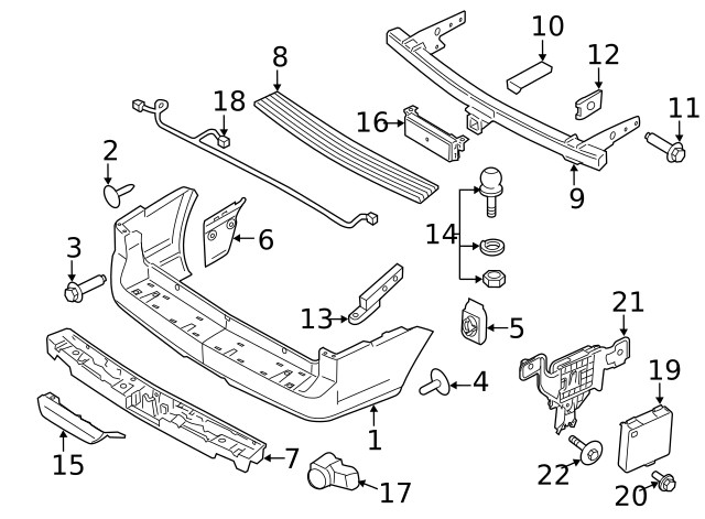Genuine Ford Blind Spot Detection System Warning Sensor Bracket FL1Z14D189B