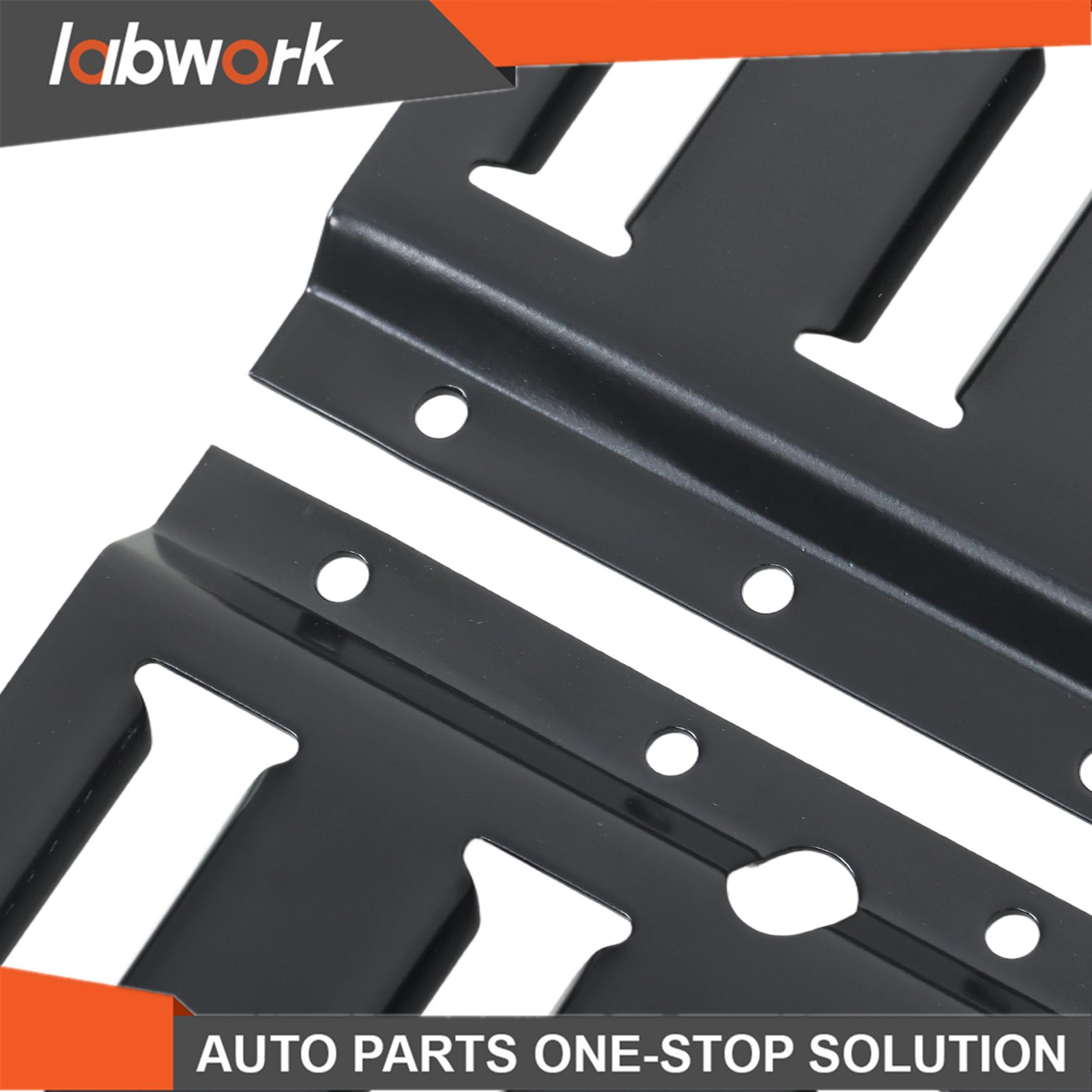 Labwork 10 Pack 4' E Track Tie Down Rail Galvanized Steel Rail Powder-Coat Black