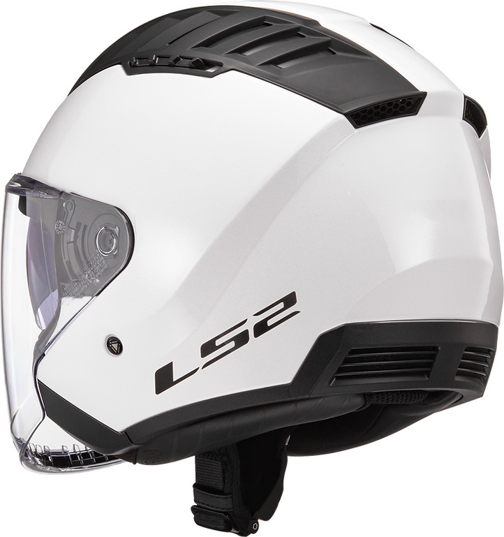 LS2 Copter Solid Open Face Motorcycle Helmet Gloss White XL
