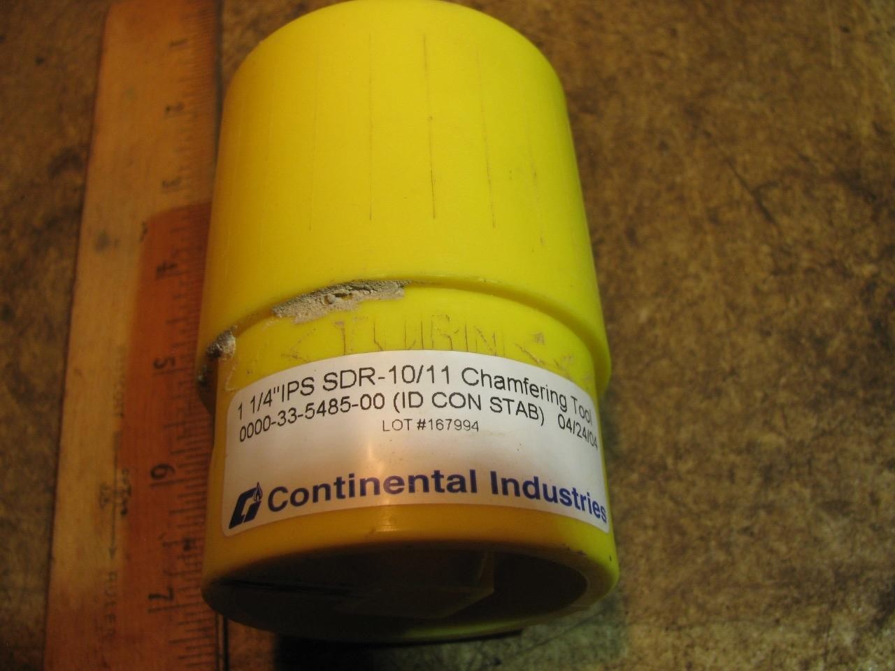 Continental Industries 000033548500 1-1/4" IPS SDR Pipe Chamfering Tool Gas Line