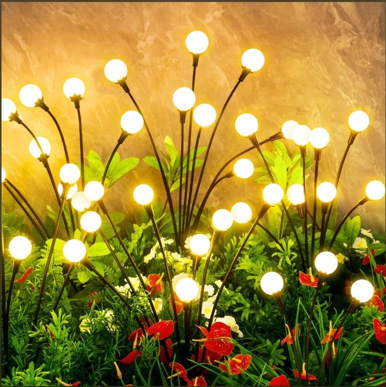vignuto Solar Lights Outdoor Waterproof, 2 Packs 16LED, 2 packs, Warm White