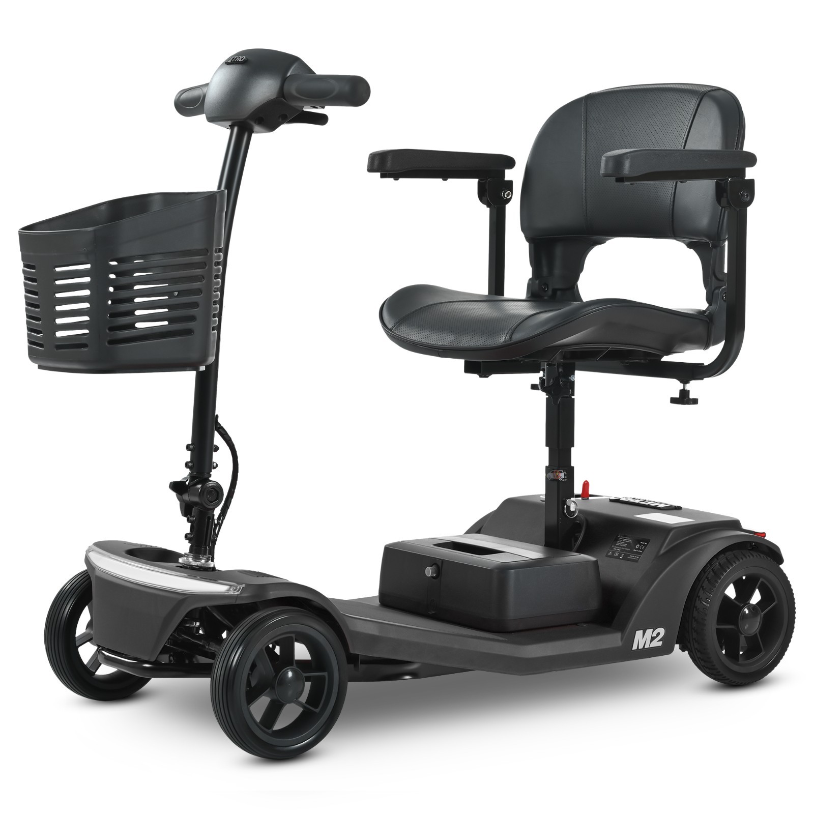 Metro Mobility 4 Wheel Foldable Mobility Scooters for Seniors Adults 12Ah 10Mile