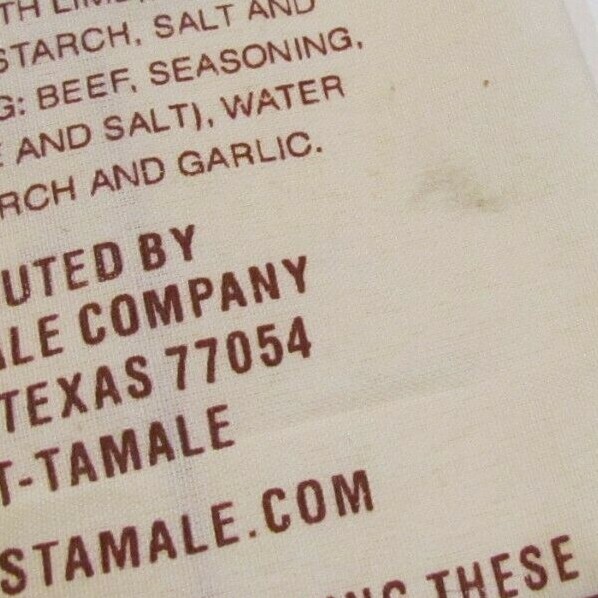 Texas Tamale Company Cloth Drawstring Bag Sack Beef Wrapped in Corn Husks Empty