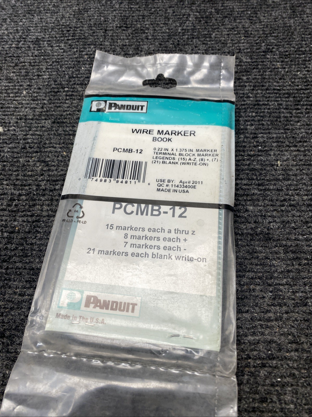 New Panduit PCMB-12 Wire Marker Book.