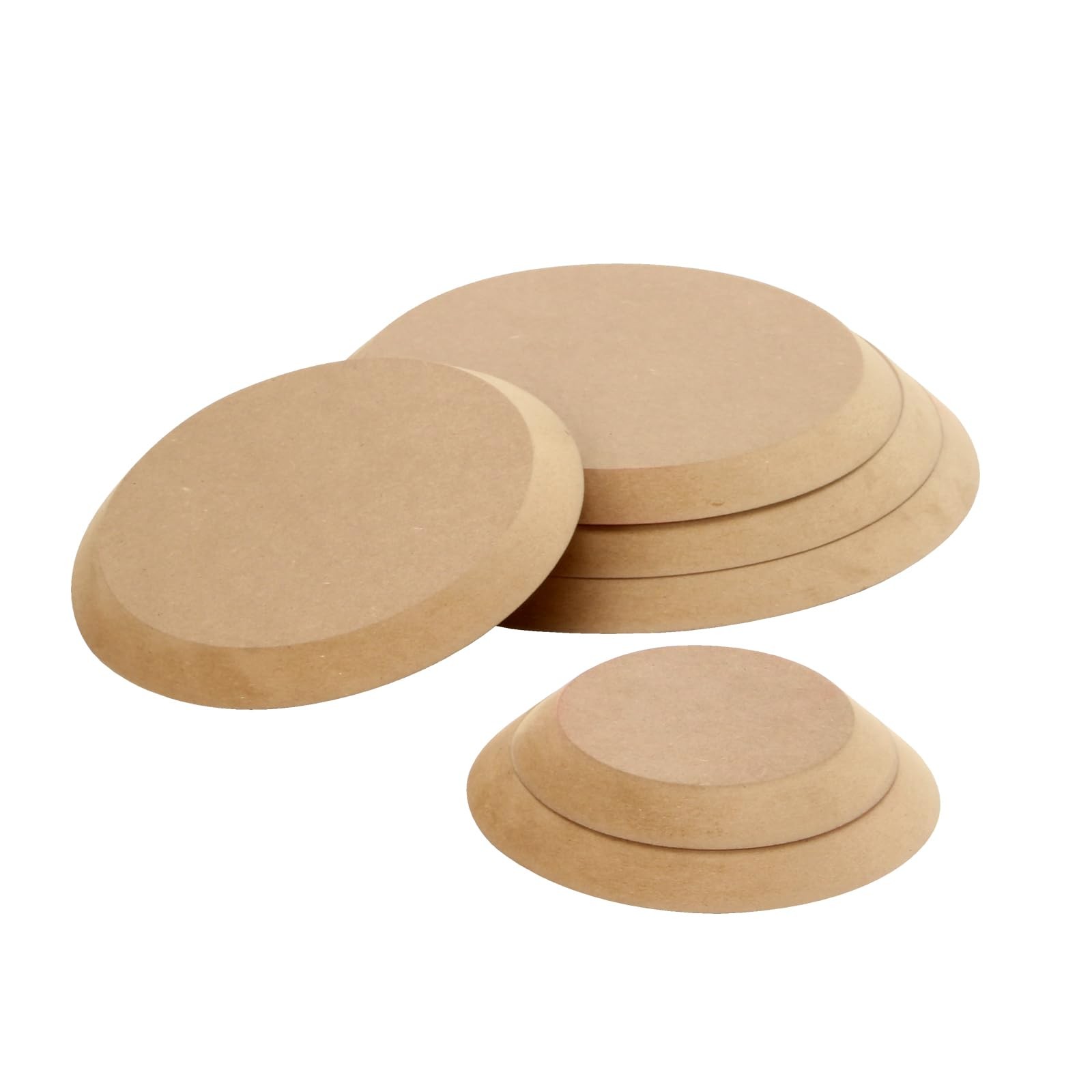 KVMORZE 6 Pcs Pottery Mold Tools, Round Wooden Ceramic for Clay, Brown