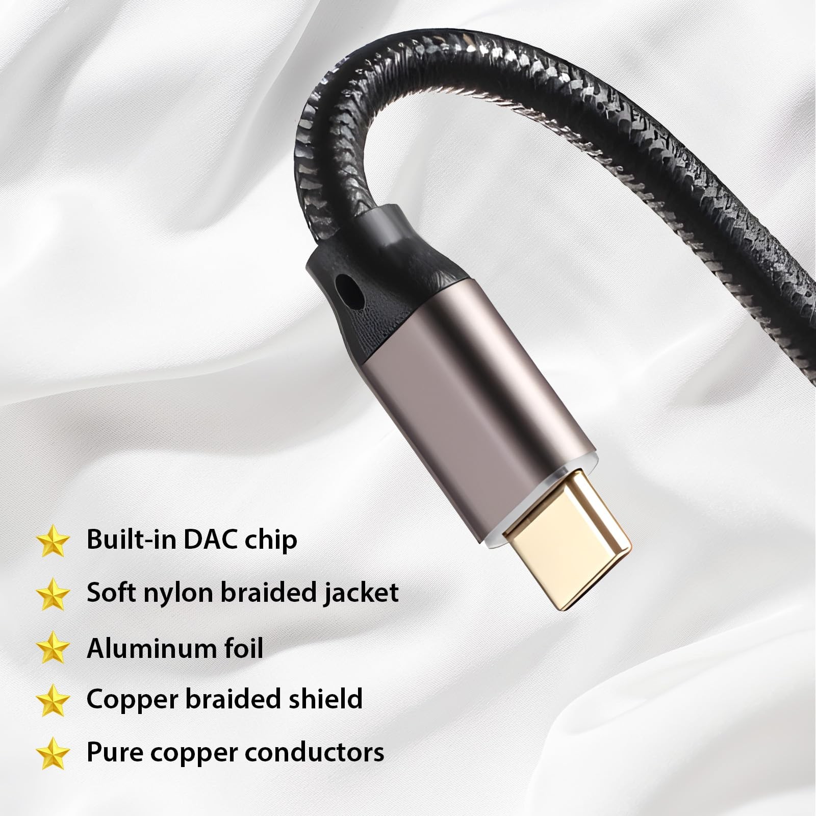 Zyghjort USB Type C to XLR Cable, 6.6 FT C Male 6.6FT, black