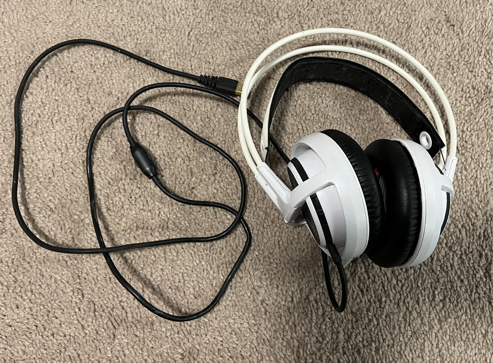 Steelseries Siberia 350 wired Headphones White Tested Works
