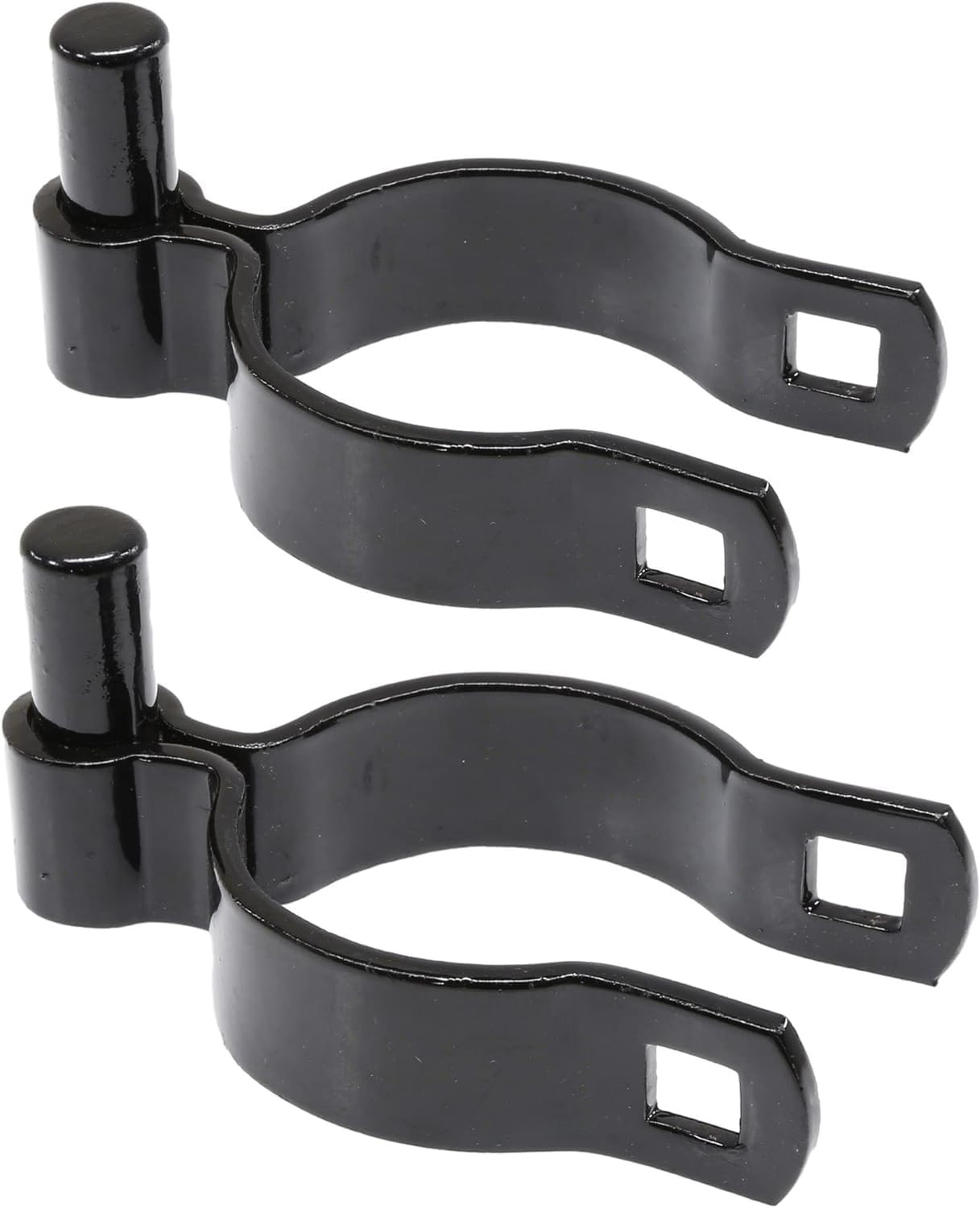 Chain Link Gate Post Hinge - Heavy Duty Pressed Steel - Includes Carriage Bolts