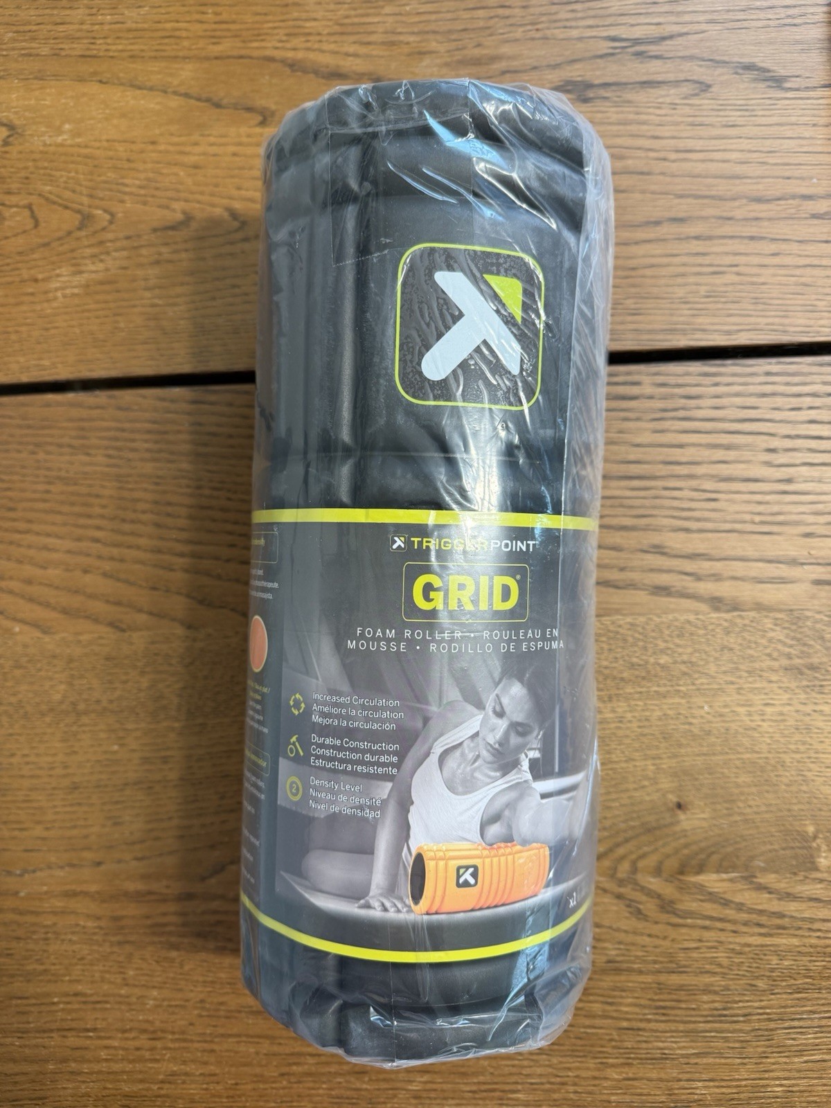 TriggerPoint GRID Massage Grid Foam Roller, Black, 13 in x 5.5 in