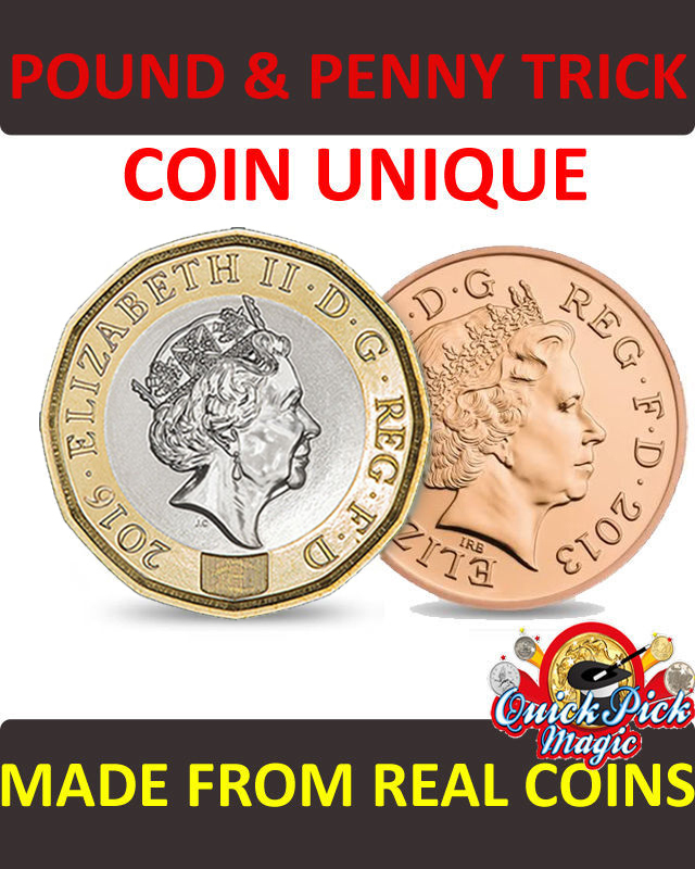 COIN UNIQUE NEW £1 COIN VERSION - 12 SIDED NEW POUND COIN CLOSE UP MAGIC TRICK