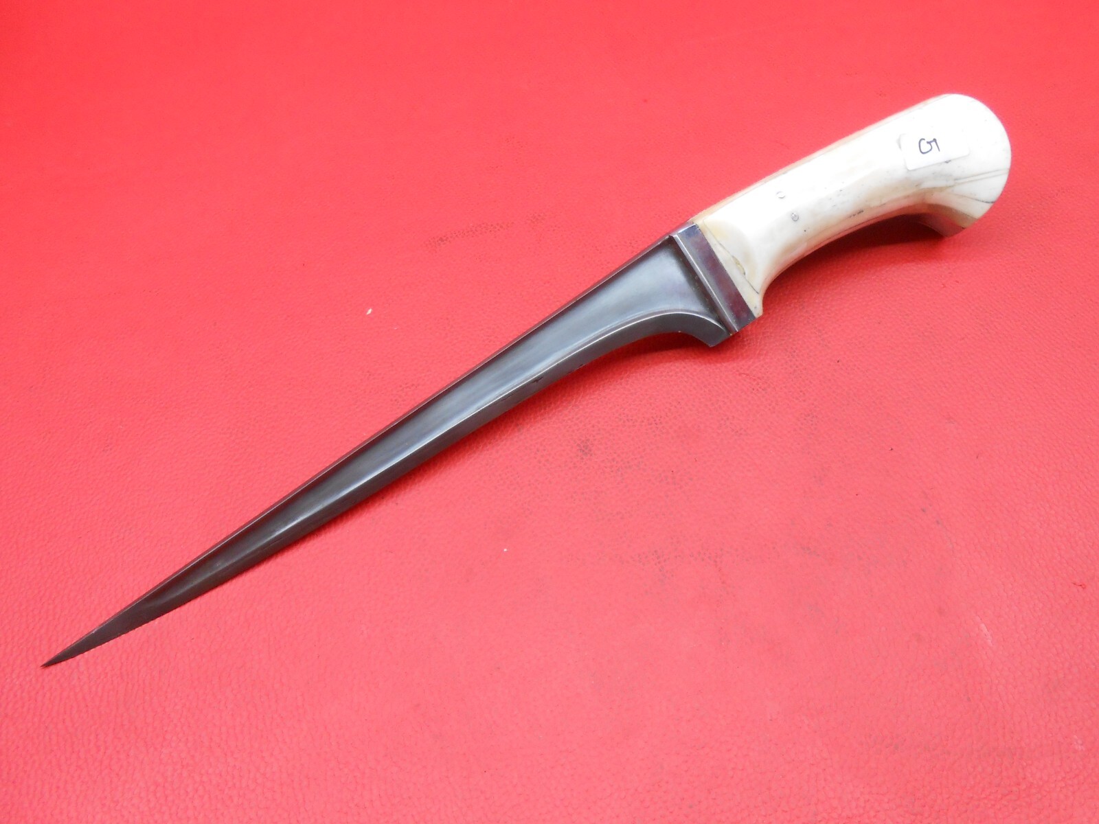 18th Century Indian Mughal Islamic Pesh Kabz Dagger Wootz Blade Bone grip F283