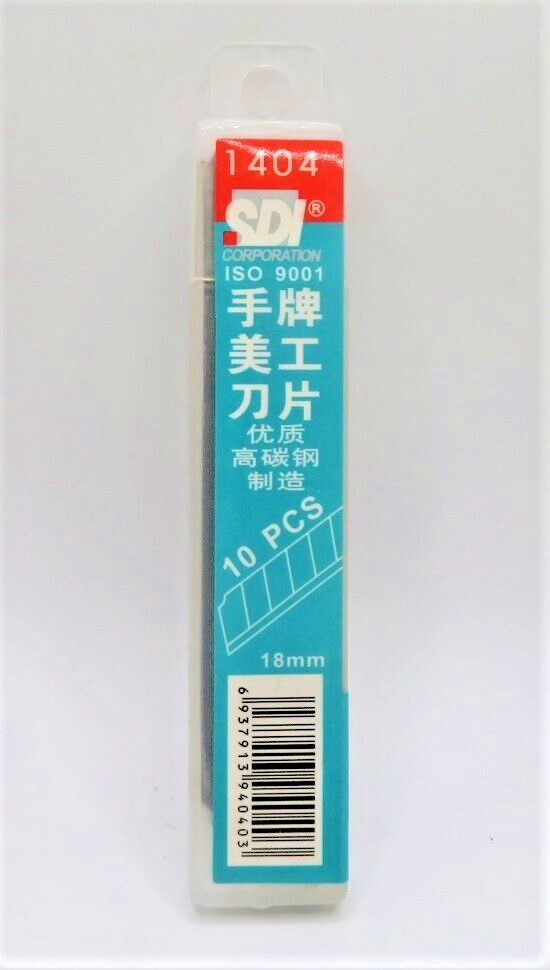 SDI 1404 Pack Of 10 Blades Steel 0.5x17.7x100mm Utility Cutter Snap Off Blades