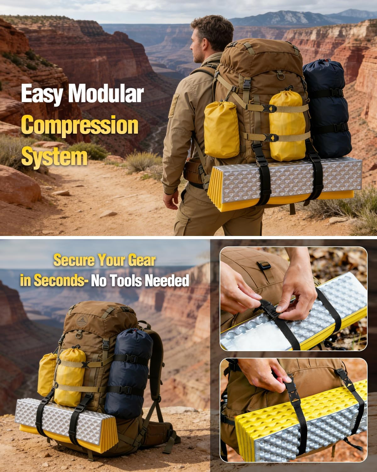 MOLLE Tactical Backpack Straps Rush Tier System Molle Attachment for Tripod Gear