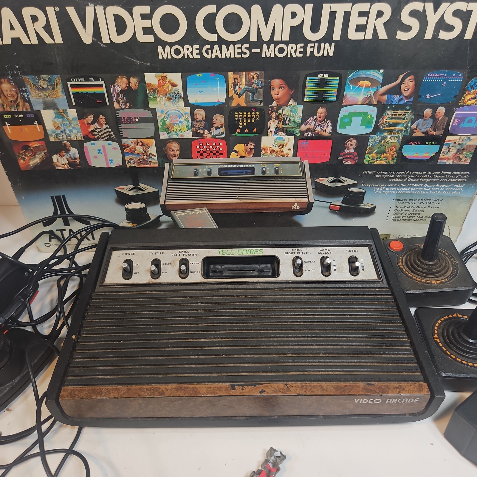 Atari 2600 Console, two sticks, two paddles. With Box. UNTESTED. Model CX-2600A