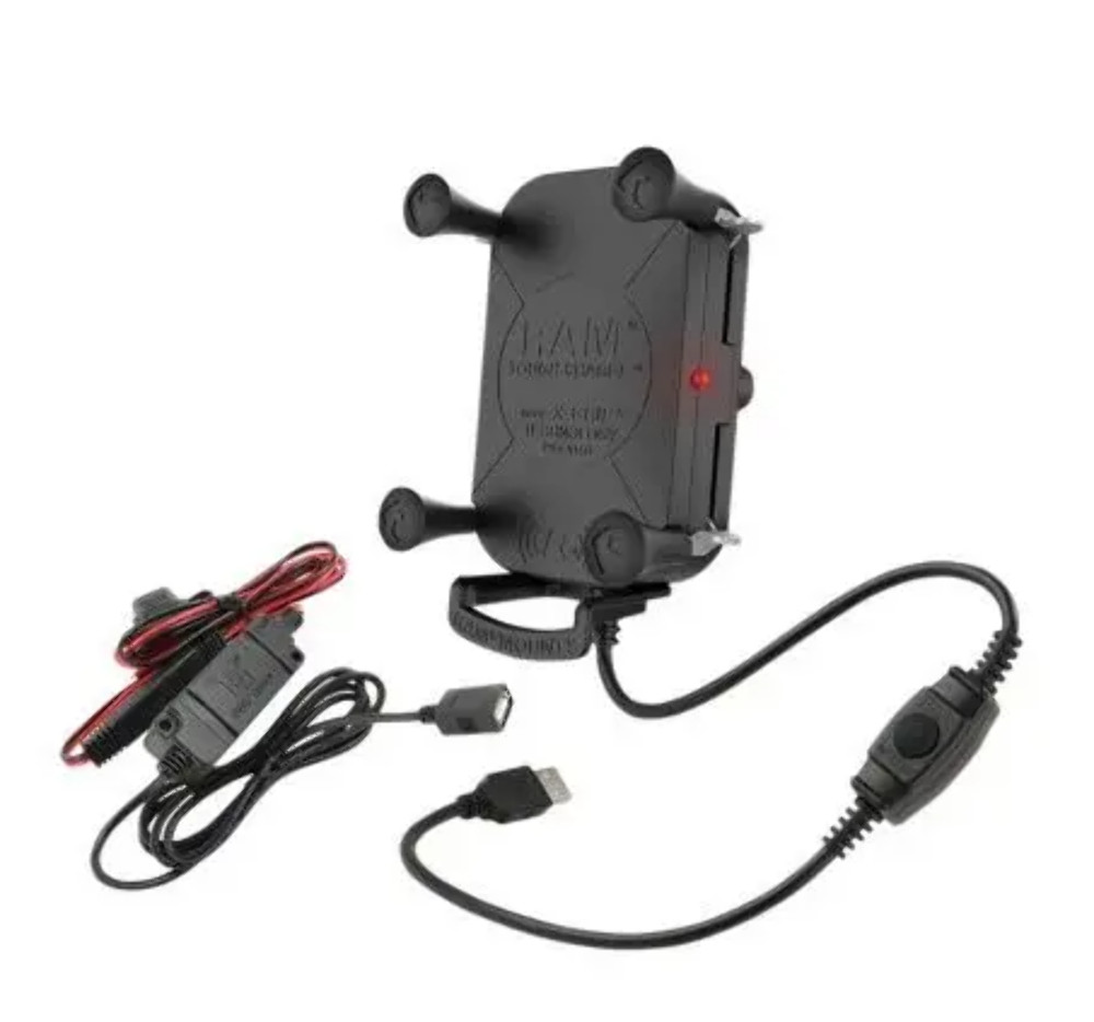 RAM Mounts Wireless Charging Phone Mount w/ Harness Powersports 71-7055