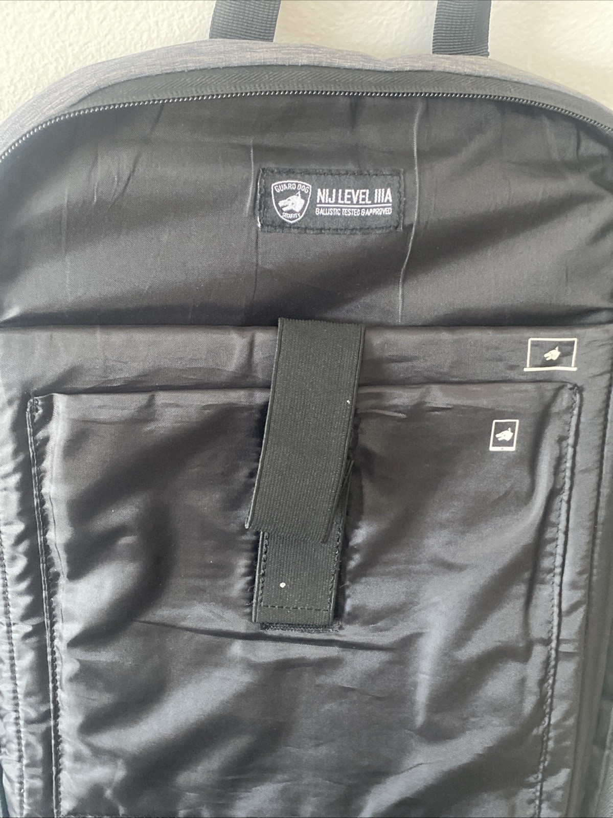 Guard Dog Security ProShield Smart Bulletproof Gray Backpack 27L