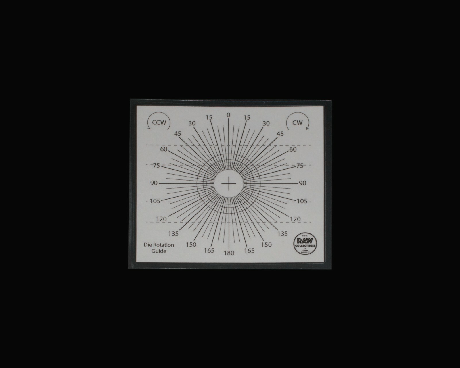 Die Rotation Error Guide & Coin Ruler - Measurement tool for error coins