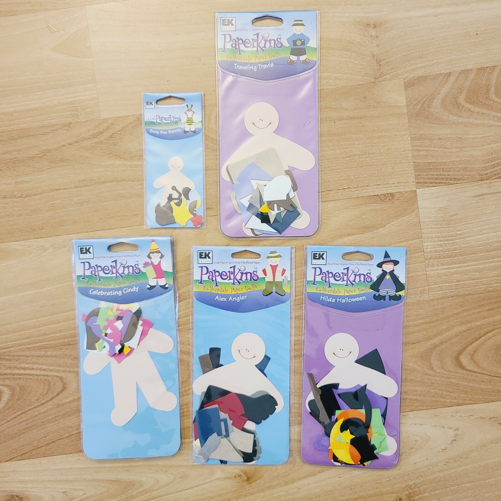 EK Success Paperkins Lot Of 5 Bee Angler Cindy Travis Hilda