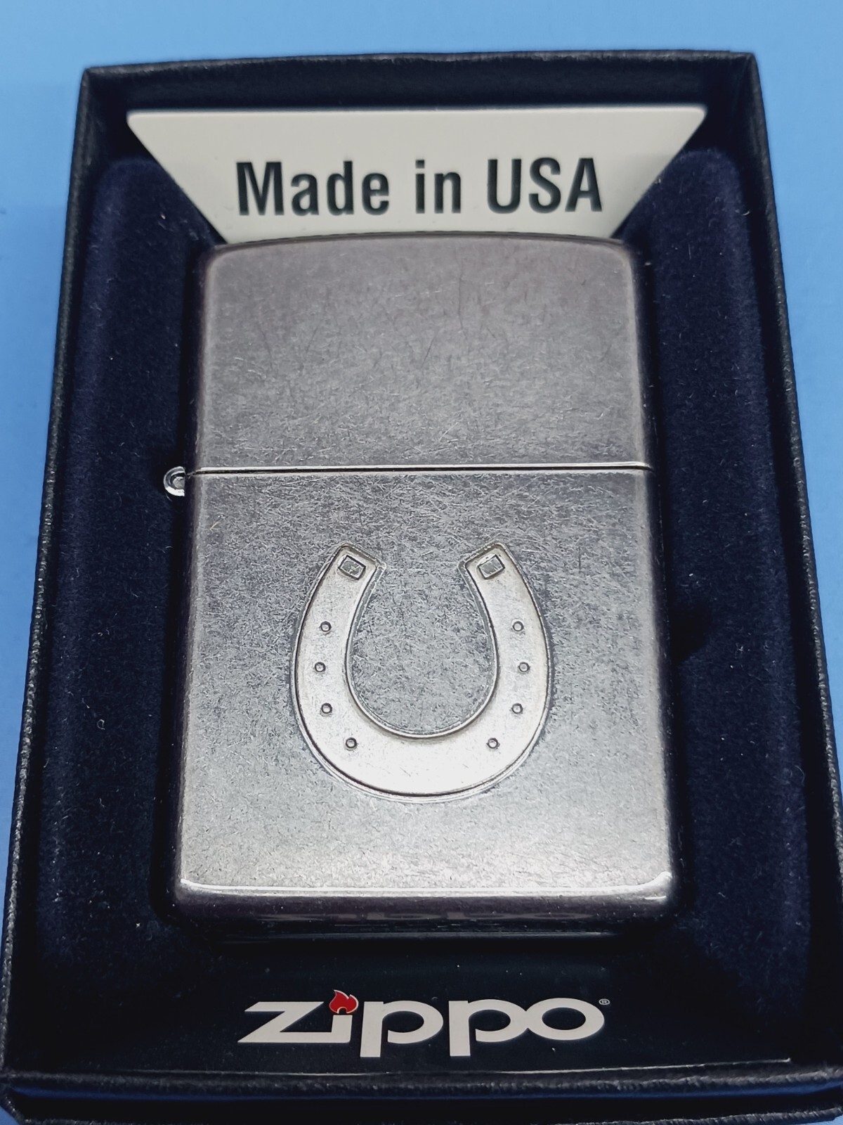 Zippo Horseshoe Gray Dusk 28498