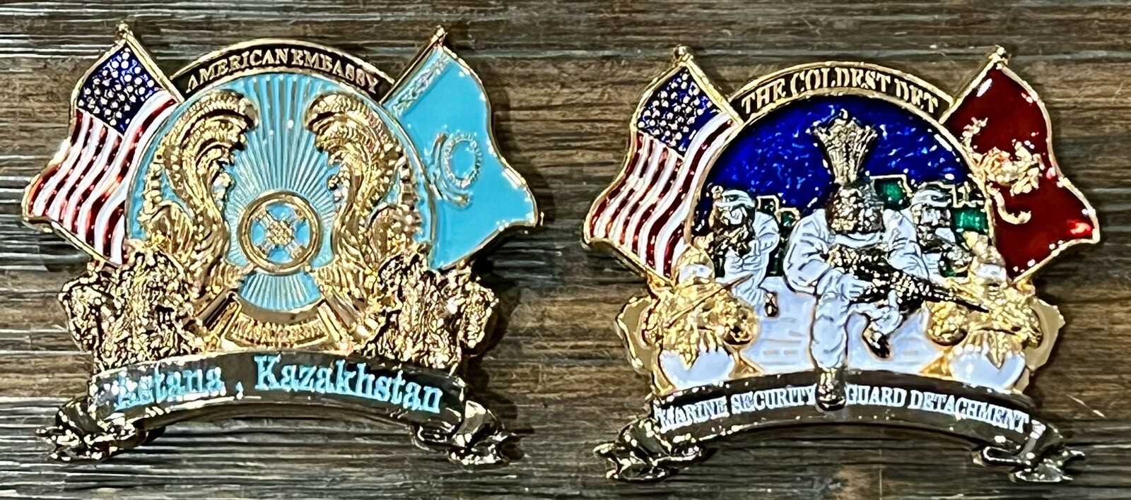 MSG-D Marine Security Guard Detachment Astana, Kazakhstan Challenge Coin