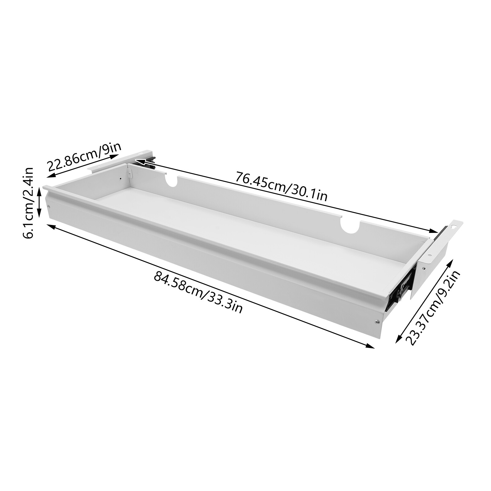 Under Desk Mounted Sliding Pull-out Drawer for Sit Stand Workstation