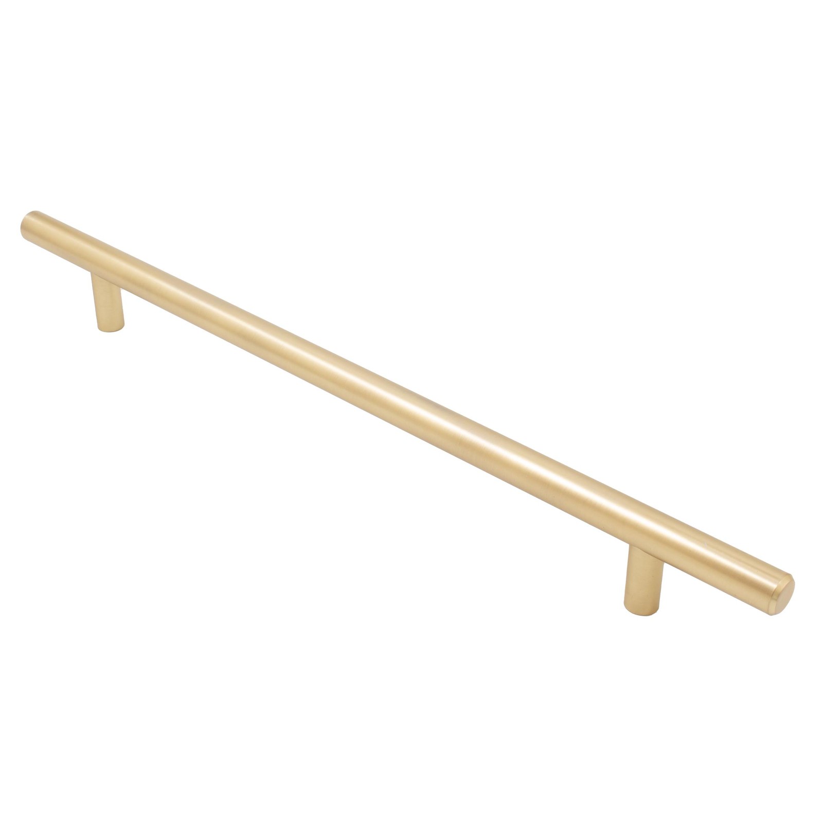 Bar Cabinet Pull, 224 Millimeters, 304mm Overall Length, Satin Brass by Stone Ha