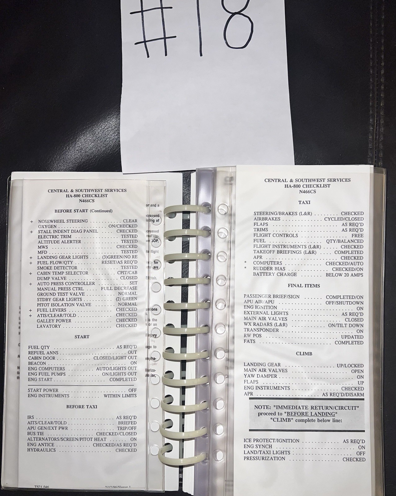 CAE SimuFlite Hawker 800 XP Operating Handbook