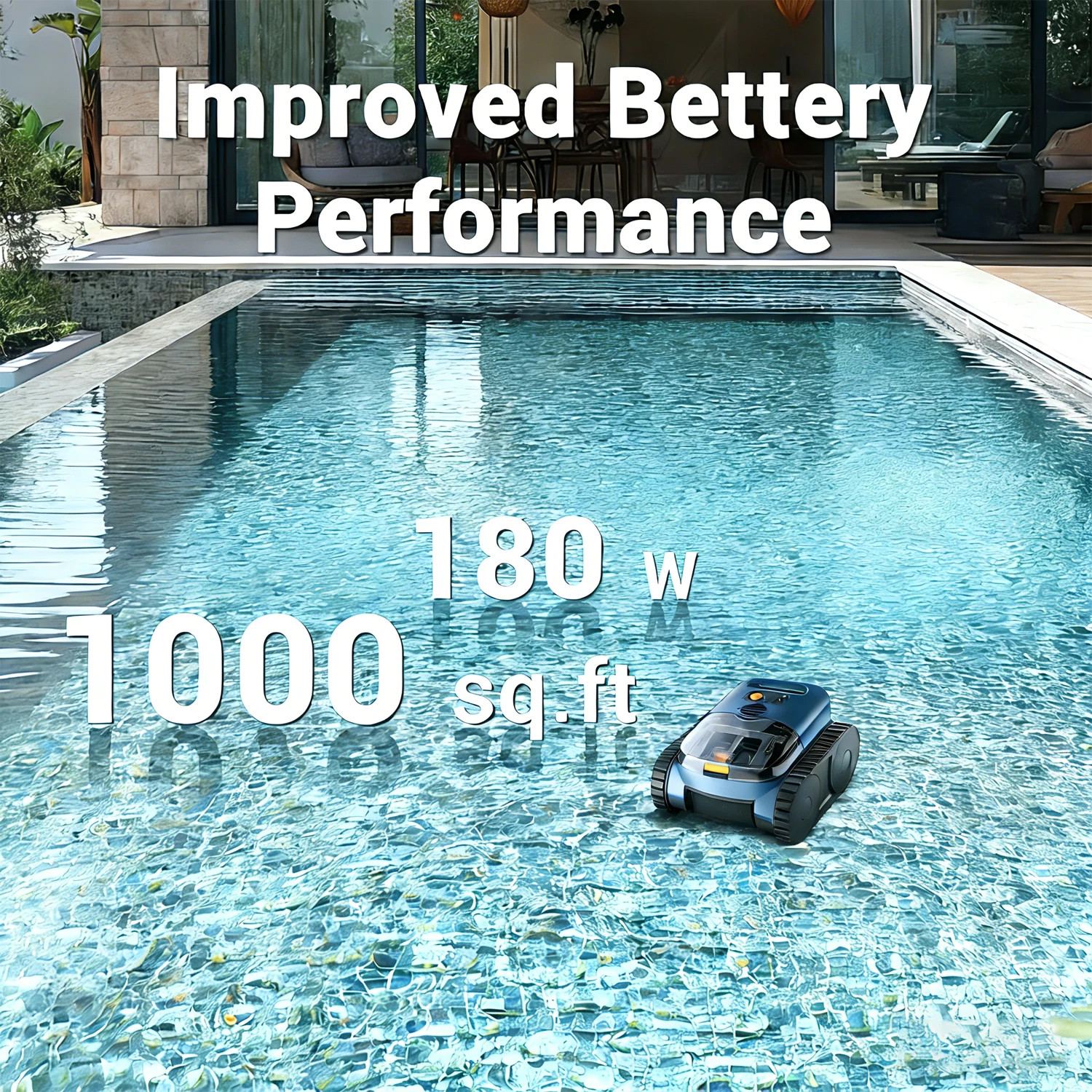 Automatic Pool Cleaner Vacuum for InGround Pools Strong Suction Wall Climbing
