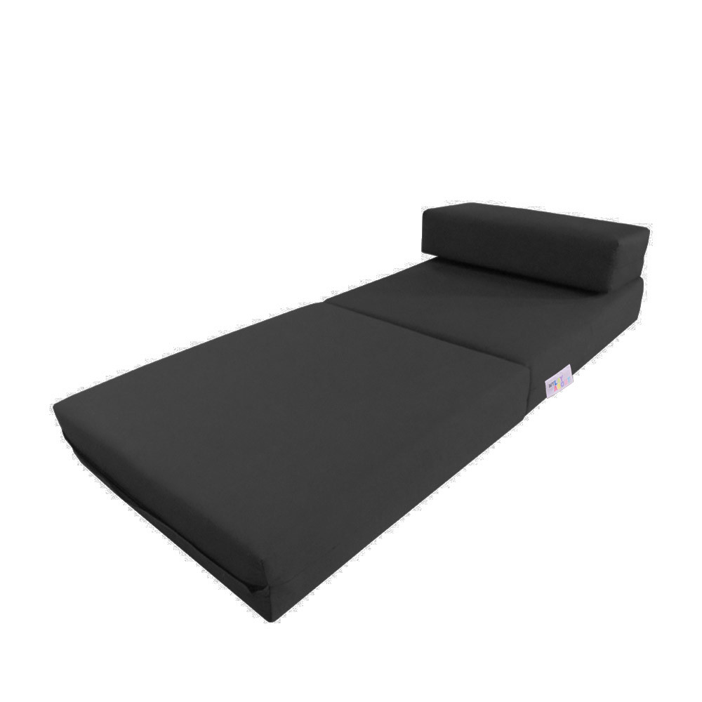 MyLayabout MEMORY FOAM Z Bed/Fold Out guest Bed Sofabed/Chair/Futon kids | Black