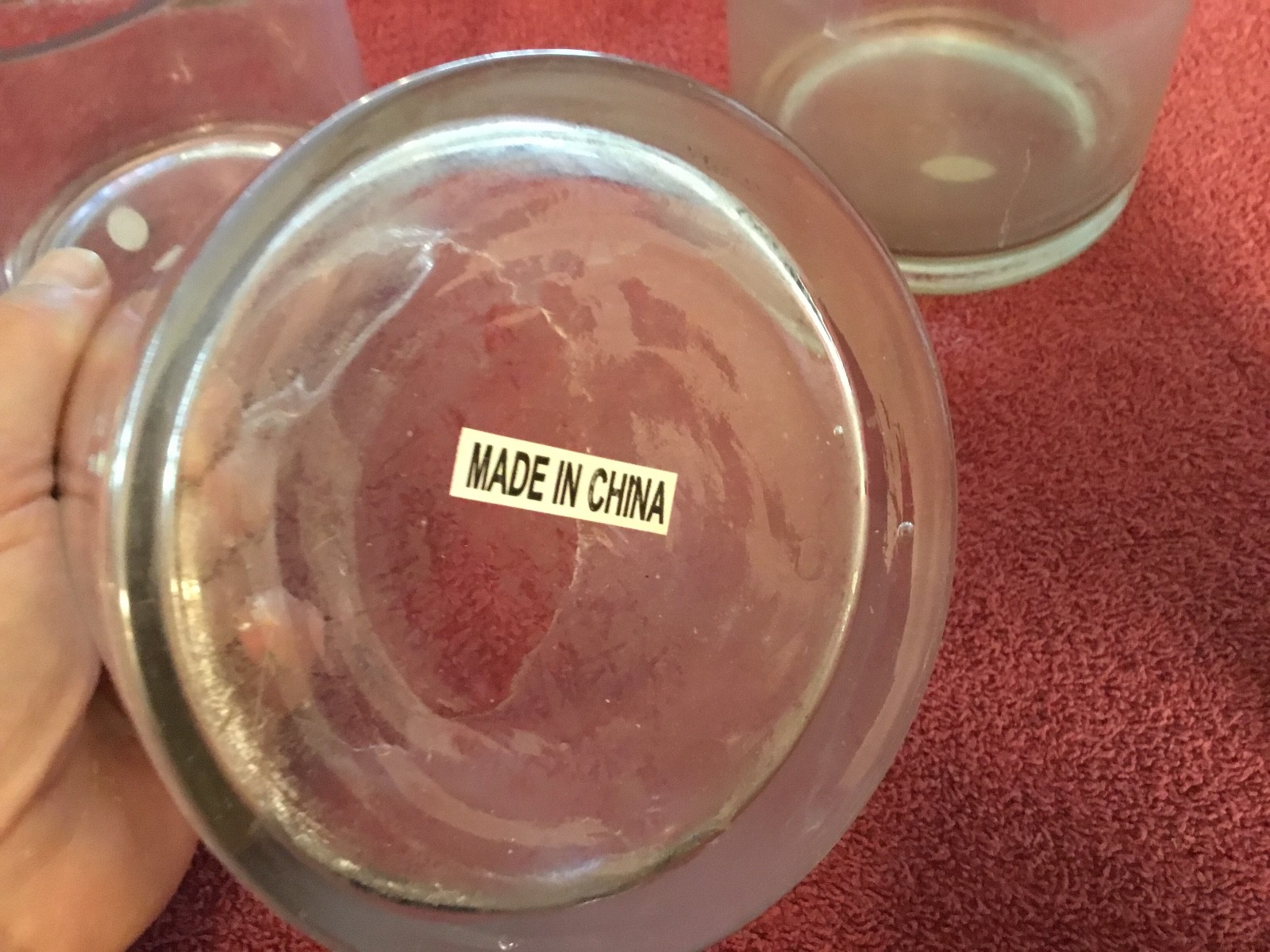 3 Clear Glass Containers