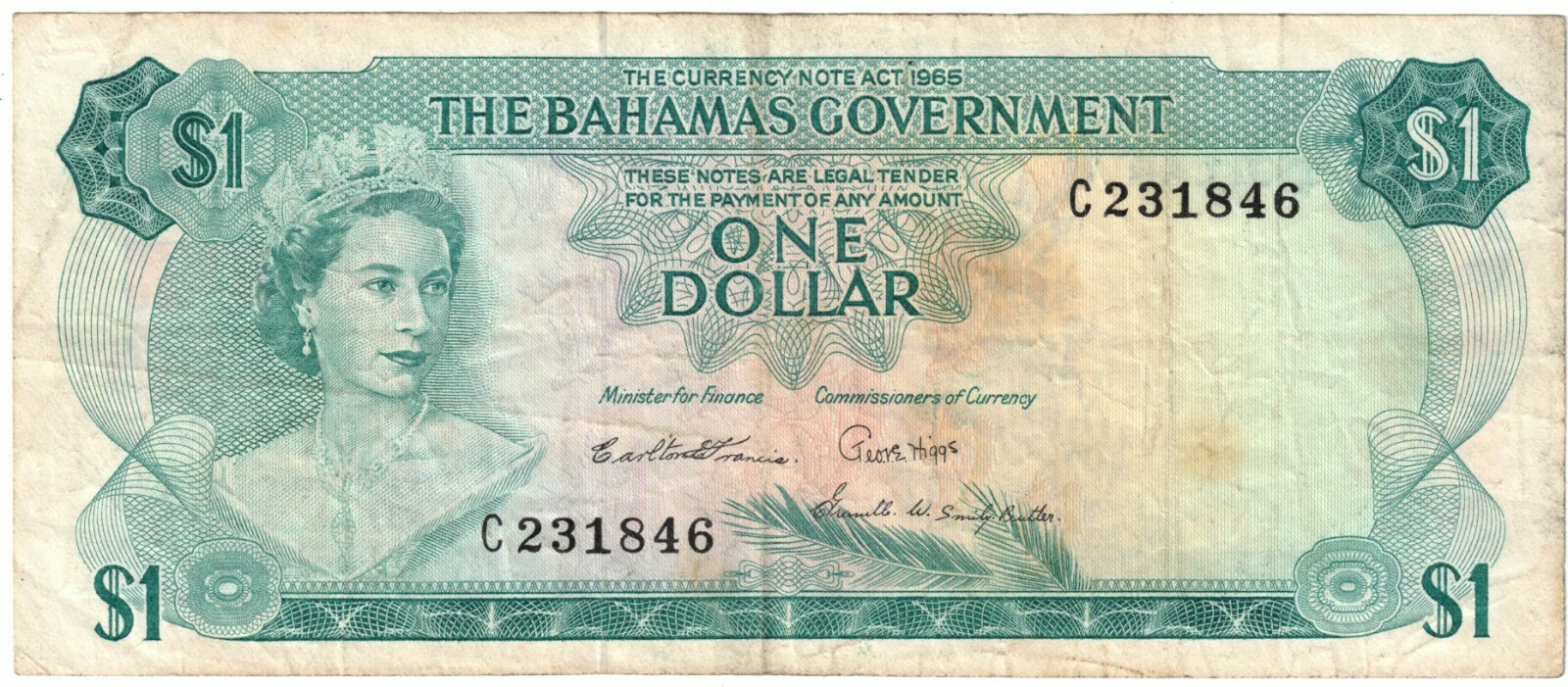Bahamas 1965 1 Dollar