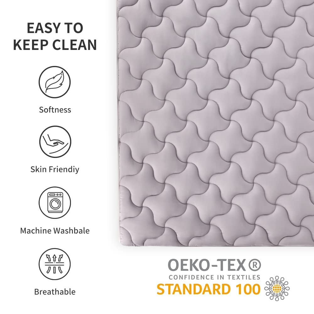 SLEEP ZONE Mattress Pad Cal King Cooling California King, Gray