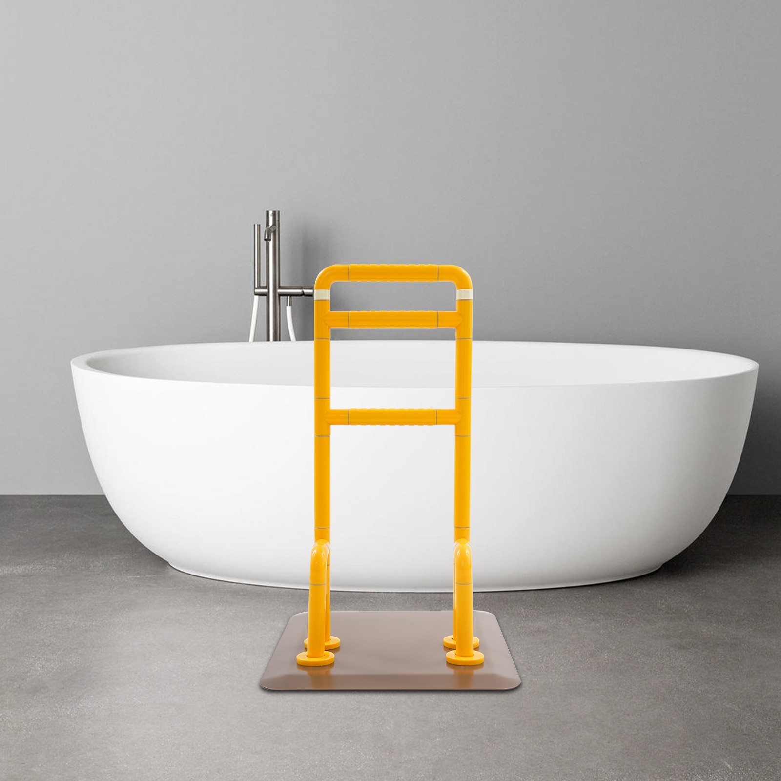 3-Level Stand Assist Handrail Floor Mount Yellow for Bed & Sofa