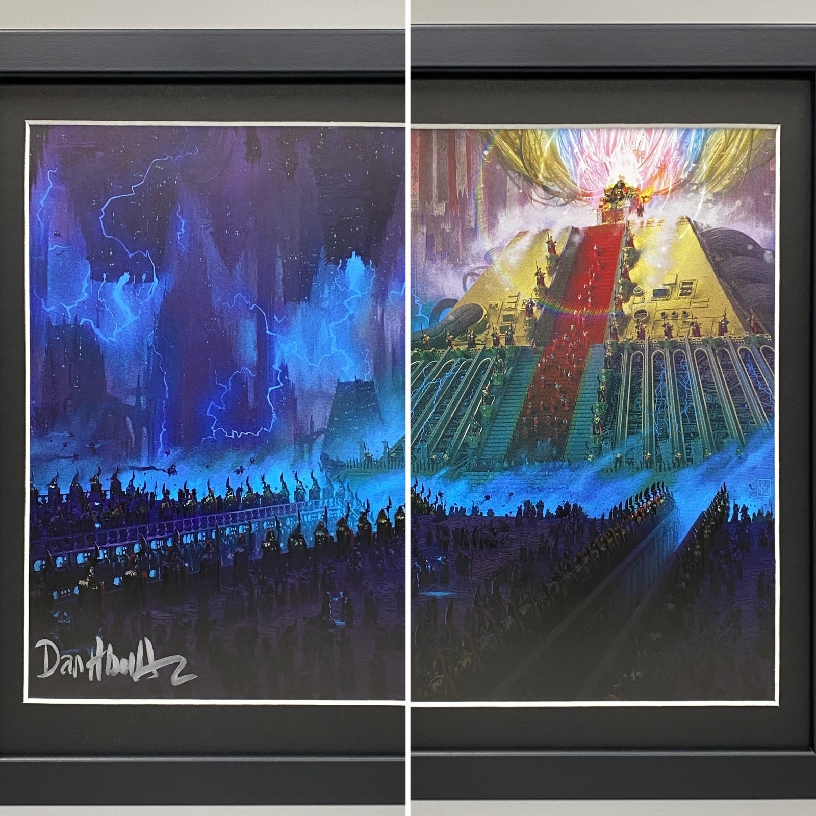 SIGNED BY DAN ABNETT THE END AND THE DEATH HORUS HERESY FRAMED ART WARHAMMER 40K