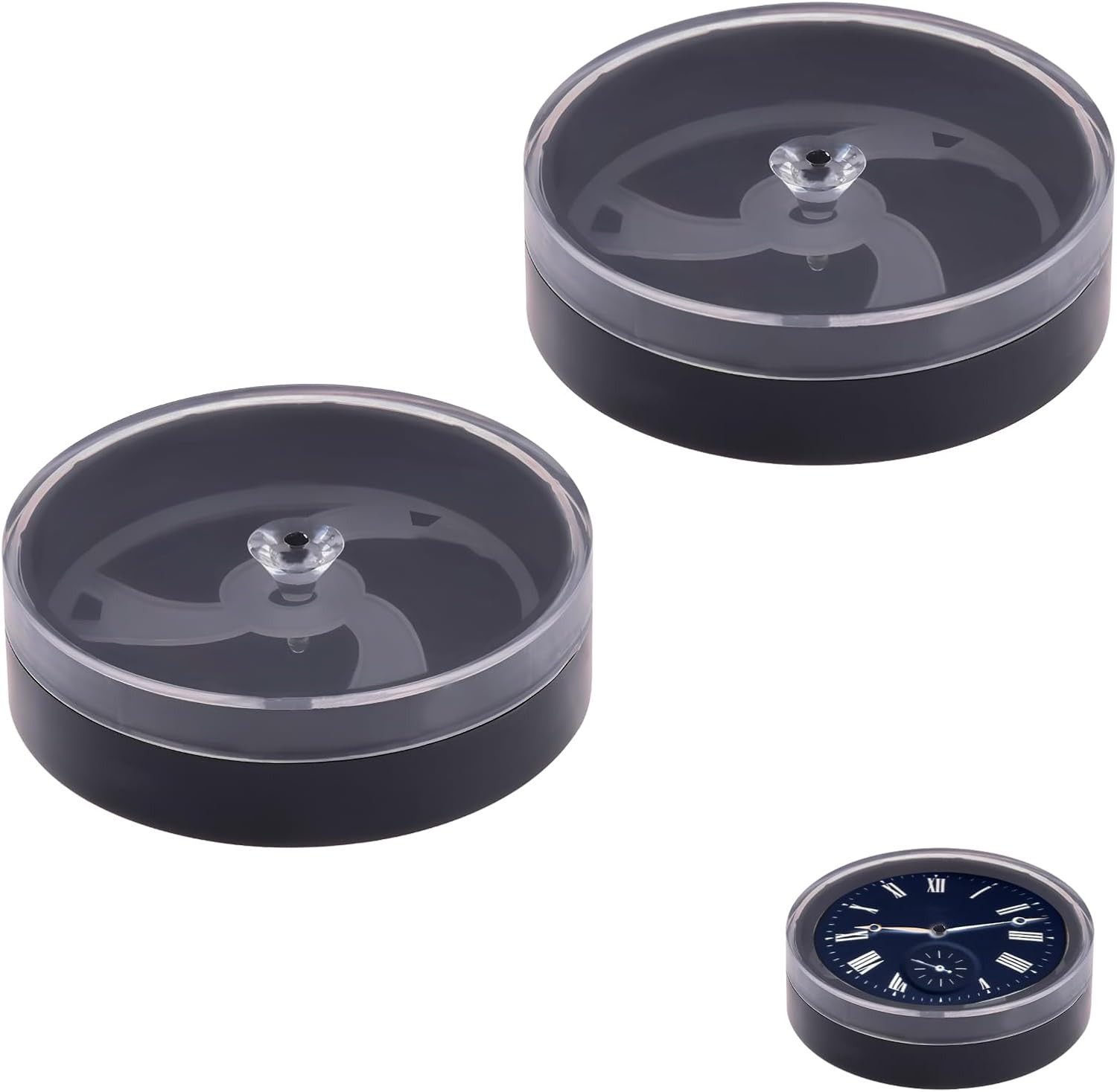 2Pcs Portable Watch Dial Storage Box, Dust-Proof & Scratch-Proof Watch Movement