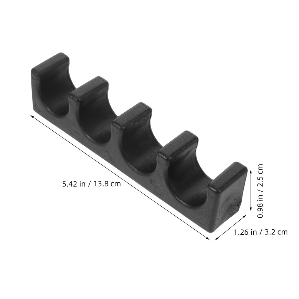 3Pcs Plastic Billiard Cue Stand Black Wall Mount Easy Install Pool Cue Storage