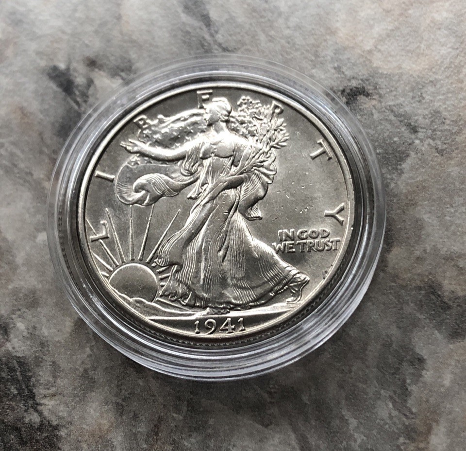 1941-D WALKING LIBERTY SILVER HALF DOLLAR UNCIRCULATED